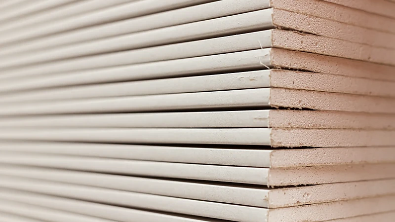 Stacked gypsum board ready for a Spring, TX installation